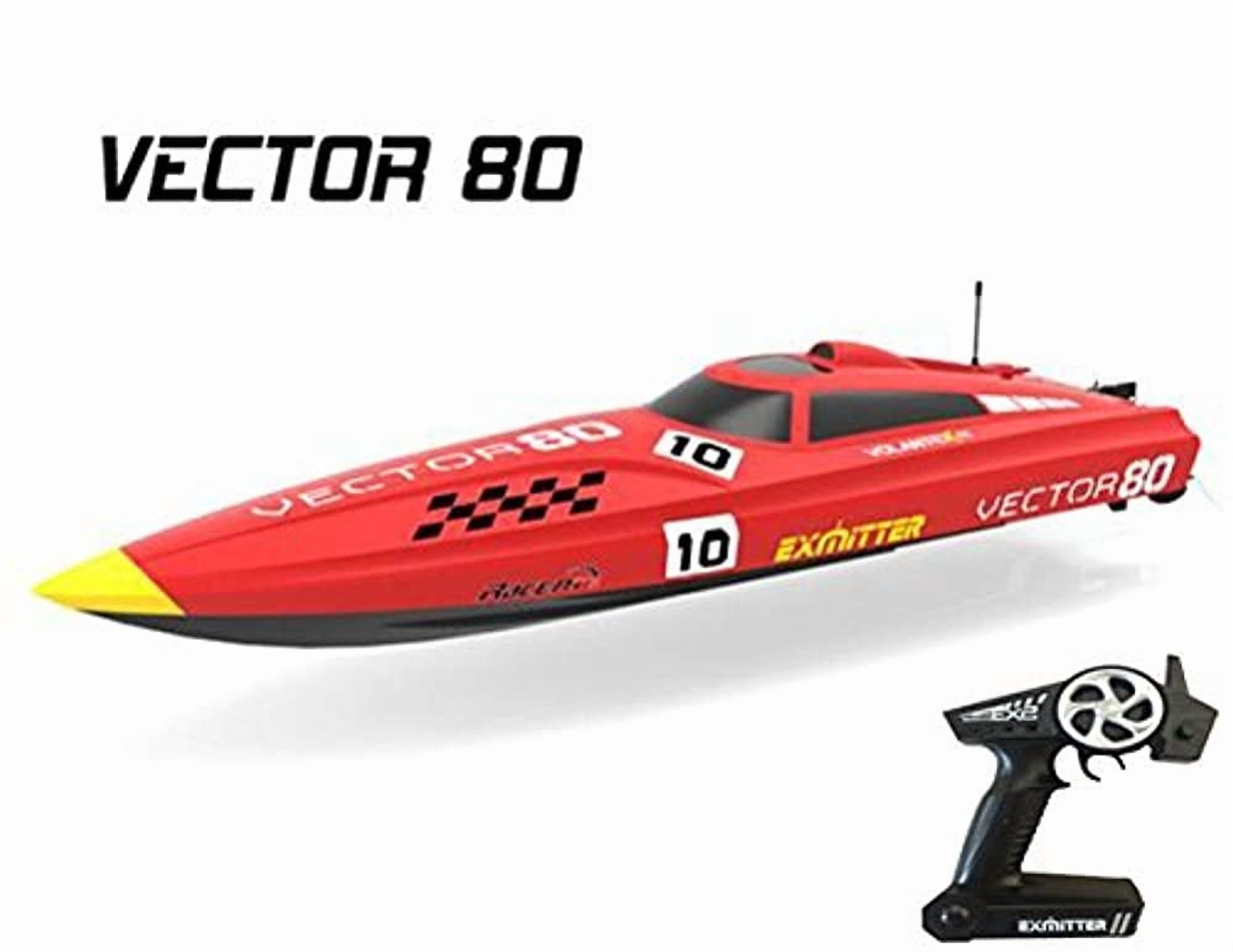 FMTStore 2 4Ghz Radio Control Control Vector 80 cm Super High Speed Race Boat ABS Unibody RC ARTR w ESC Brushless Motor v798 1