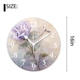 thumbnail image 2 of 16 Inch Wall Clock Battery Operated Silent Clock Decorative for Office, Kitchen, Outdoor, Living Room，Floral Motives on Vintage Wooden Adorable, 2 of 4