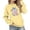 Yellow, variant on Oversized Girls Hoodie, Casual Long Sleeve Pullover Sweatshirt with Pocket, Drop Shoulder Loose Fit Top for Girls, Solid Color Fall Winter Clothing