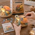 thumbnail image 2 of Sea Glass Sea Turtle DIY Kit With LED Lights 3D Tabletop Art Ornament for Coastal Home Decor, 2 of 6