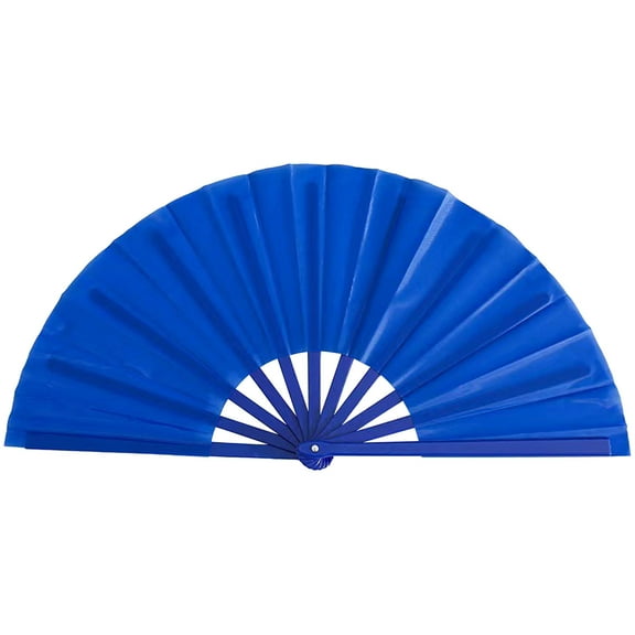 Chinese Kung Fu Tai Chi Fan Martial Arts Dance Folding Fan Stainless Steel Written Kung Fu Fan Blue Lighten