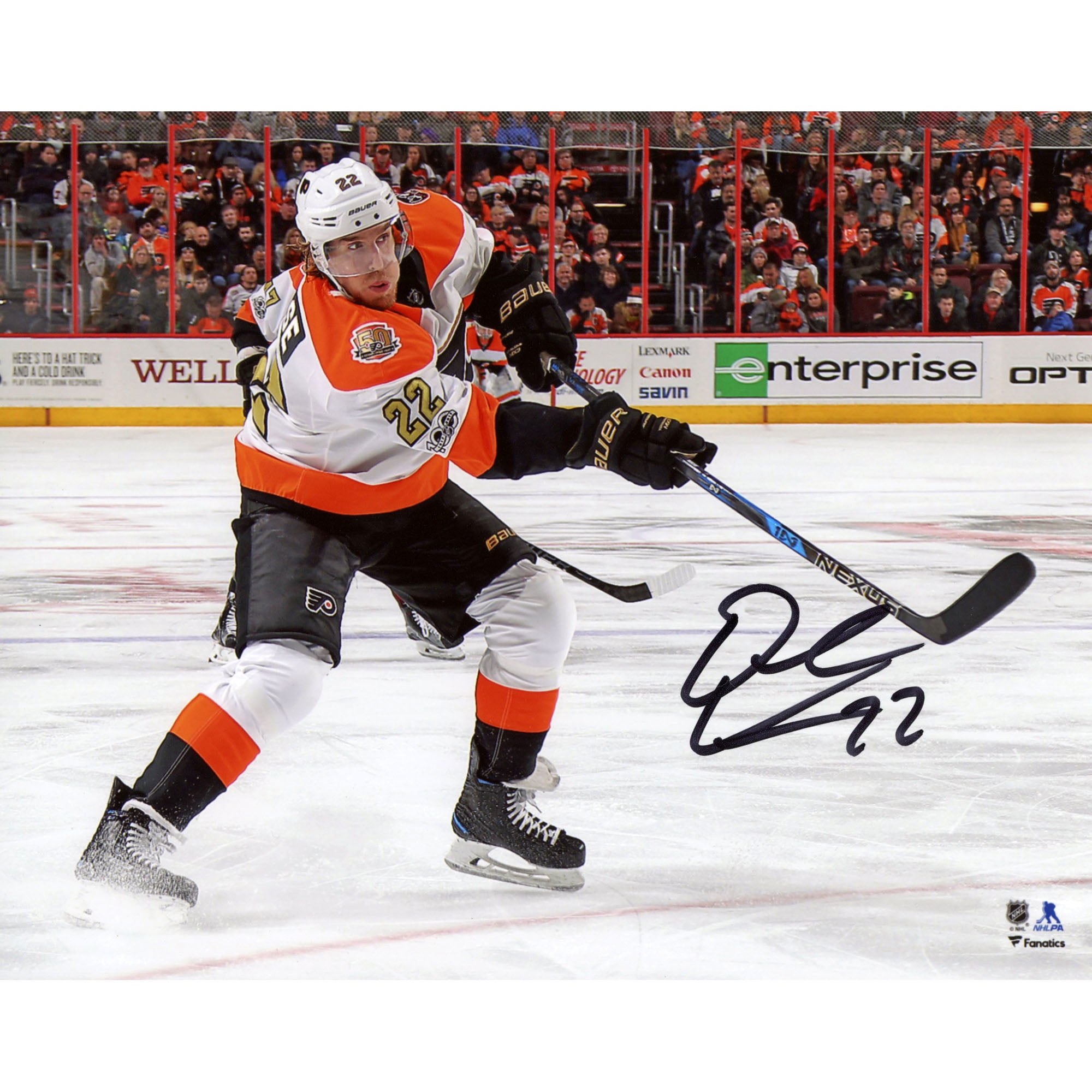 Dale Weise Philadelphia Flyers Fanatics Authentic Autographed 8' x 10' White Jersey Shooting Photograph - No Size