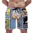 thumbnail image 5 of The Loud House Men's Swim Trunks Board Shorts Drawstring Elastic Waist Quick Dry Swimsuits Beach Shorts with Pockets L, 5 of 8
