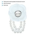 thumbnail image 3 of Uxcell Fabric Camellia Flower Brooch Elegant Pearl Tassel Pin Floral Corsage Bracelet Dual Use for Women, Grey,3 Pack, 3 of 7