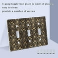 thumbnail image 3 of Yayeee Toggle Light Switch Wall Plate 2-Gang 4.56"x4.48" Decorative Outlet Cover, Black Floral Pattern, 3 of 7