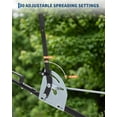 thumbnail image 3 of Memoryfield 125lb Tow Broadcast Spreader, Auto-Stop Dual Impeller, 30 Settings, for ATV/UTV Mower Fert/Seed, Green, 3 of 7