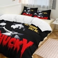 thumbnail image 2 of Ensemble de Literie Bride of Chucky Housse de Couette Confortable et Légère Literie de Dessin Animé Ensemble de Lit 3 Pcs Simple (1 Housse de Couette et 2 Taies d'Oreiller), 2 of 5