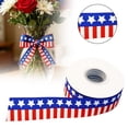 thumbnail image 2 of Patriotic Ribbon, Red White Blue Striped 4th of July Ribbon for Wreaths, Bows, Crafts, Independence Day Memorial Day Veterans Day Decorations, 2 of 9