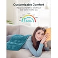 thumbnail image 3 of Weighted Heating Pad 17''x 33" XXXL Electric Heating Pad for Back Fatigue Relief, 5LBS with 6 Heat Settings 2H Auto-Off Heat Pad for Shoulder Arms Legs Cramps Washable, 3 of 7