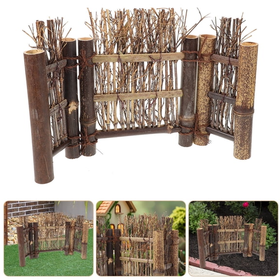 BESTYASH Mini Natural Japanese Style Fence 37x11x21 Landscape Decoration