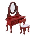 thumbnail image 4 of Dressing Table Model, Beautiful Classic Exquisite 1:12 Redwood Color Dollhouse Accessory  for Toys Dressing Table for Dollhouse Model Supplies Redwood Color, 4 of 7