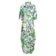 thumbnail image 5 of Vestido largo dividido de camisa de manga larga de un solo pecho con botón estampado de solapa informal para mujer Pompotops  hdfakjf9559, 5 of 5