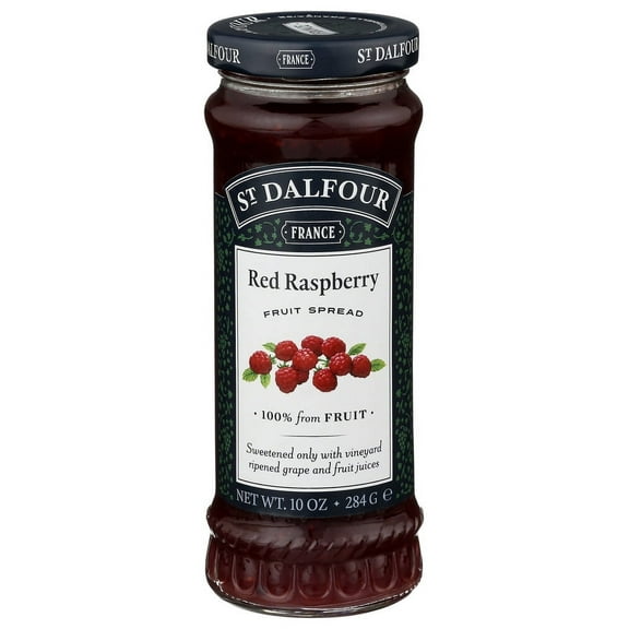 St Dalfour Red Raspberry Fruit Spread - Deluxe 100% Fruit - 10 Oz - Case Of 6