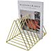 thumbnail image 3 of EASEPRES Gold File Holder Organizer, Triangle Record Album Holder Magazine Wire Rack, 9 Slot Multifunction Desktop Storage Decor for Home Office, 3 of 15