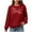 Red#women christmas sweatshirts, variant on Lcziwo Womens Waffle Knit Christmas Sweatshirt Cute Graphic Print Oversized Tops Casual Trendy Long Sleeve Shirts Crew Neck Fall Outfits 2025 Red,S