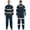 Navy Blue, variant on YiZYiF Mens Firefighter Costume Adults Fireman Cosplay Reflective Strips Jacket with Pants 4Pcs Sets Red Short Sleeve 180