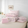 thumbnail image 6 of Feelyou Kawaii Ballet Dance Bedding Comforter Set 7pcs for Kids, Fairy Tale Princess Queen Bedding Sets, Cute Dreamy Cartoon Reversible Queen Sheet Sets, Luxury Bedroom Decor, 6 of 8