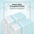 thumbnail image 6 of HEIRLOOM COMFORT Aqua Blue Turkish Kitchen Towels 16x26 Inch, 5 Pack, 100% Cotton, Super Absorbent, Fast Dry, Machine Washable, Dish Towel with Tassels for Drying Dishes, Cleaning, Everyday Use, 6 of 7