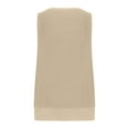 thumbnail image 5 of YUGYXL Solid Color Basic Tank Tops for Women Crewneck Undershirt Loose Fit Flowy Tank Top Casual Sleeveless Under Shirts Khaki,S, 5 of 6