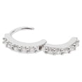 thumbnail image 4 of Pendientes redondos Huggie con circonitas, aretes de aro, piercings, joyería Plata 6mm, 4 of 9