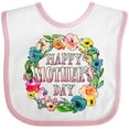 thumbnail image 3 of Inktastic Happy Mother's Day- Flowers Boys or Girls Baby Bib, 3 of 4
