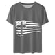 thumbnail image 3 of Camisetas de Manga Corta para las Mujeres, Blusa de Manga Corta de la Moda Del Día de la Independencia Hecha de Poliéster Cómodo para la Primavera Verano, Blusas de Manga Corta para las Mujeres, 3 of 7