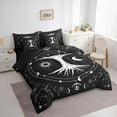 thumbnail image 3 of Castle Fairy Tree Of Life 7pcs Bedding Comforter Set for Teenagers,Bohemian Theme Queen Bedding Sets Super Cozy,Black White Queen Sheet Sets,Microfiber Bedroom Decor, 3 of 8