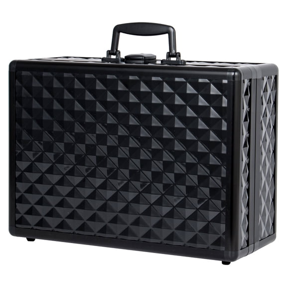 Holaki Portable Makeup Case with LED Mirror Travel Makeup Bag Cosmetic Organizer Box with Locks, Brush Holder, Dividers, Rechargeable