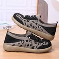 thumbnail image 4 of oqasdz Women's Casual Shoes Leopard Print Slip On Loafers Breathable Mesh Walking Shoes Comfortable Flat Sole Trendy Versatile Summer Outdoor, 4 of 5