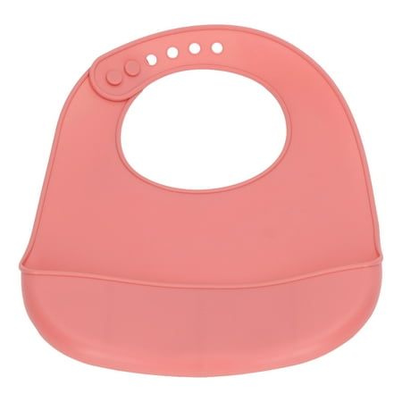 

Silicone Bib Soft Waterproof Safe Silicone Toddler Bib For Baby Root Pink