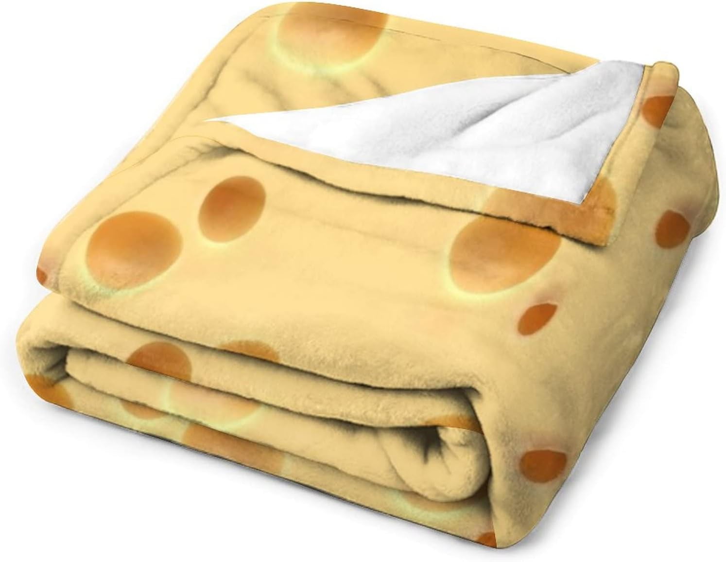 3D Funny Realistic Food Cheese Flannel Fleece Throw Blankets 50"X40" Soft Cozy Fluffy Winter Fall Blanket Cozy Soft Fuzzy Plush Home Decor for Couch Bed Sofa Living Room Bedroom