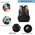 thumbnail image 4 of FORMRS Unisex School Backpack 17" Student Travel Bag with Laptop Compartment, Green Plaid, 4 of 7