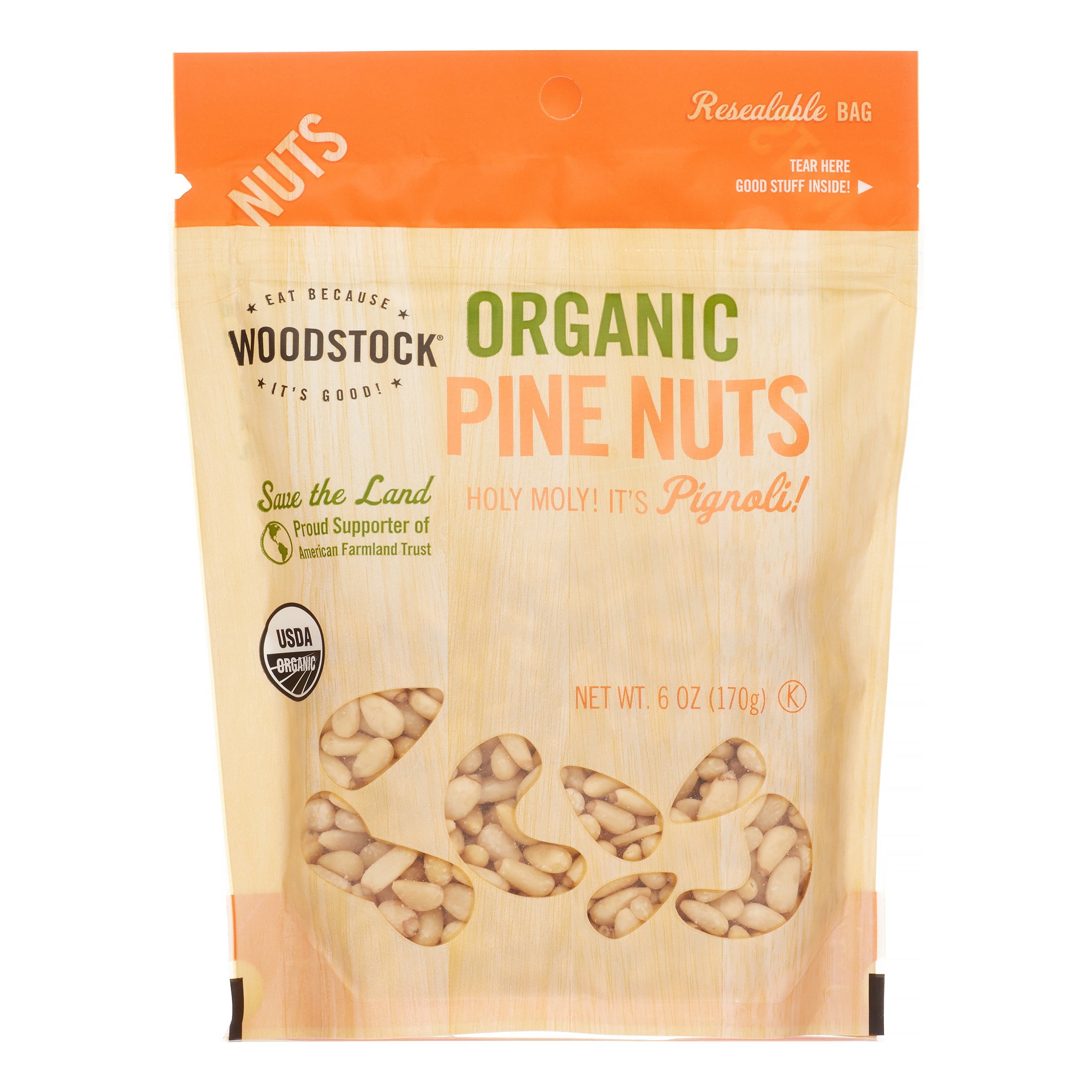 Woodstock Farms Organic Pine Nuts 6 Ounce