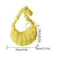 thumbnail image 3 of Bolsa De Hombro Bolso de axila para mujer, bolso plisado de nube de nailon, bolso informal femenino de Color sólido con cremallera, 3 of 8