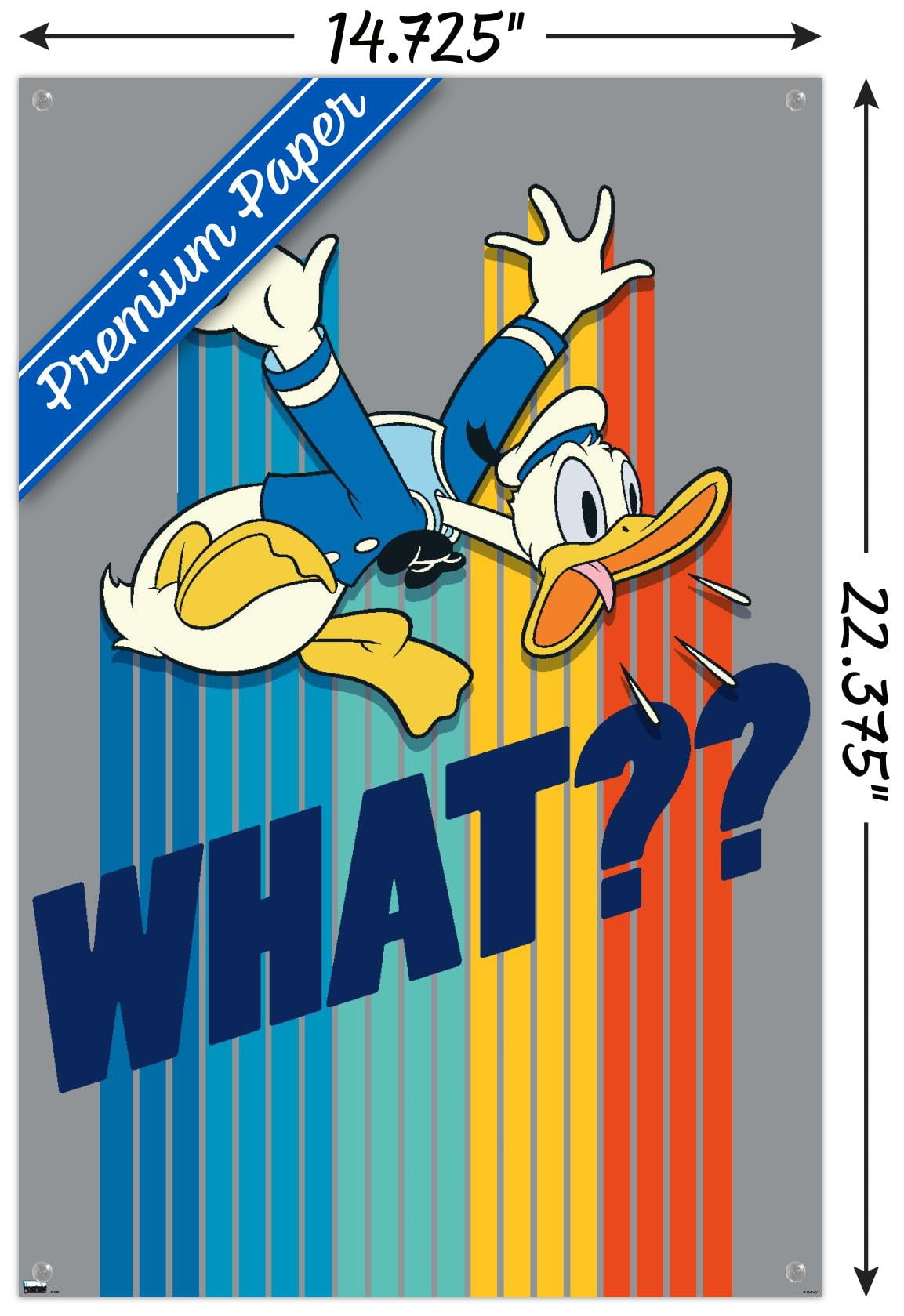 Disney Donald Duck - What Wall Poster with Pushpins, 14.725" x 22.375"