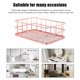 thumbnail image 5 of Storage Basket metal Wire Bathroom Shelves Makeup Organiser Rose Gold Brush Pen Holder Wire Mesh Bathroom Toiletries Storage Basket, 5 of 5