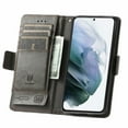 thumbnail image 5 of Case for Samsung Galaxy S21 FE 5G Cover Leather Wallet Folio Case Book Design Flip Magnetic Closure - Grey, 5 of 5