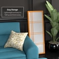 thumbnail image 3 of Red Lantern 4 ft. Short Double Cross Shoji Screen - Honey - 4 Panels, 3 of 6