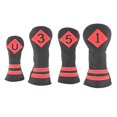 thumbnail image 2 of Funda de protección para cabeza de palo de golf Sharpla 4x Golf Cover PU Impermeable rojo negro, 2 of 8