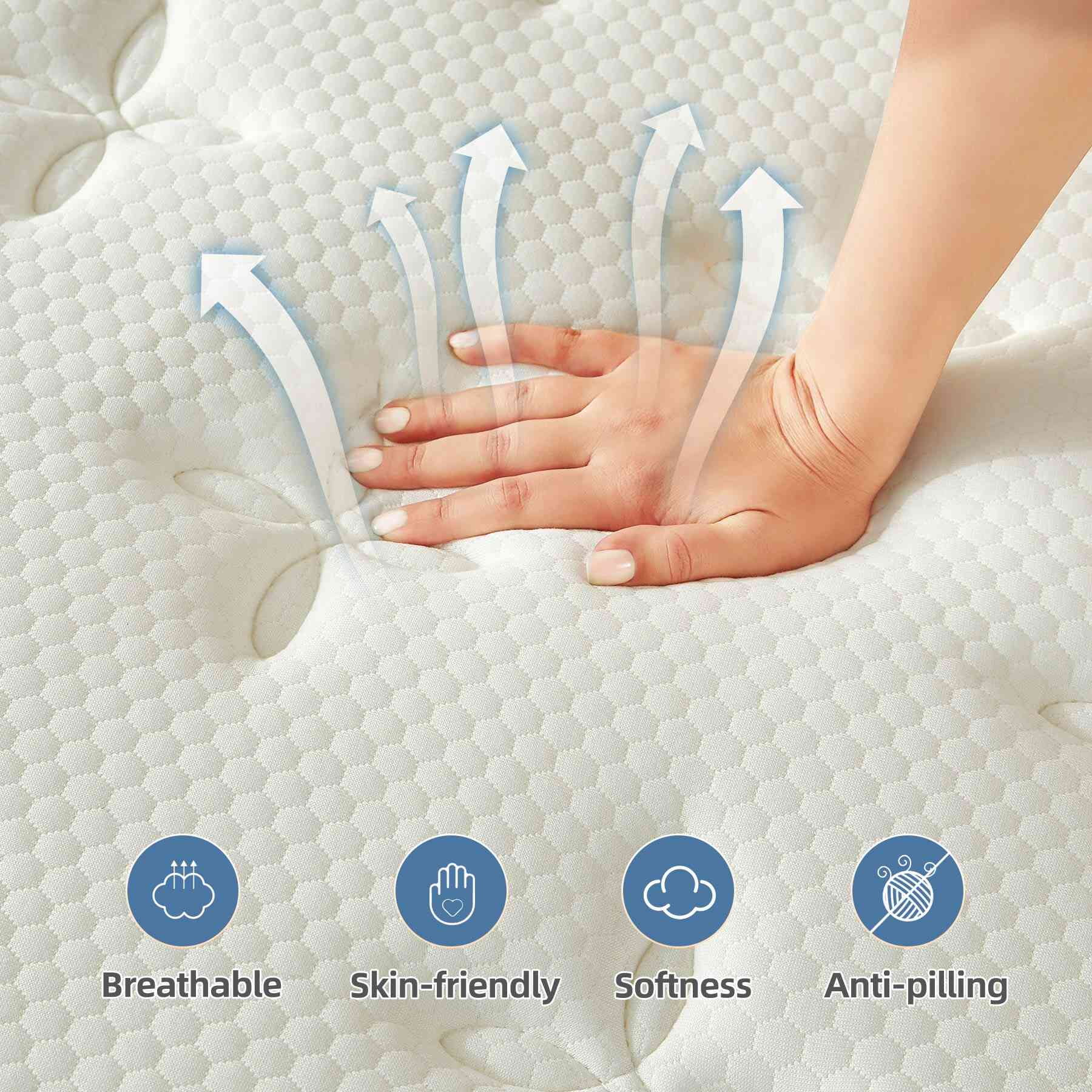 SL Full Size Mattress, 10 Inch Memory Foam Mattress Full, Pocket Spring Mattress in a Box for Motion Isolation, Edge Support, Pressure Relief, CertiPUR-US