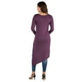 thumbnail image 3 of 24seven Comfort Apparel Long Sleeve Knee Length Asymmetrical Maternity Tunic Top, 3 of 4