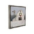 thumbnail image 4 of Stupell Industries Winter Barn with Snowflakes Landscape Painting Gray Floater Framed Canvas Art Print Wall Art, 25 x 25, 4 of 10