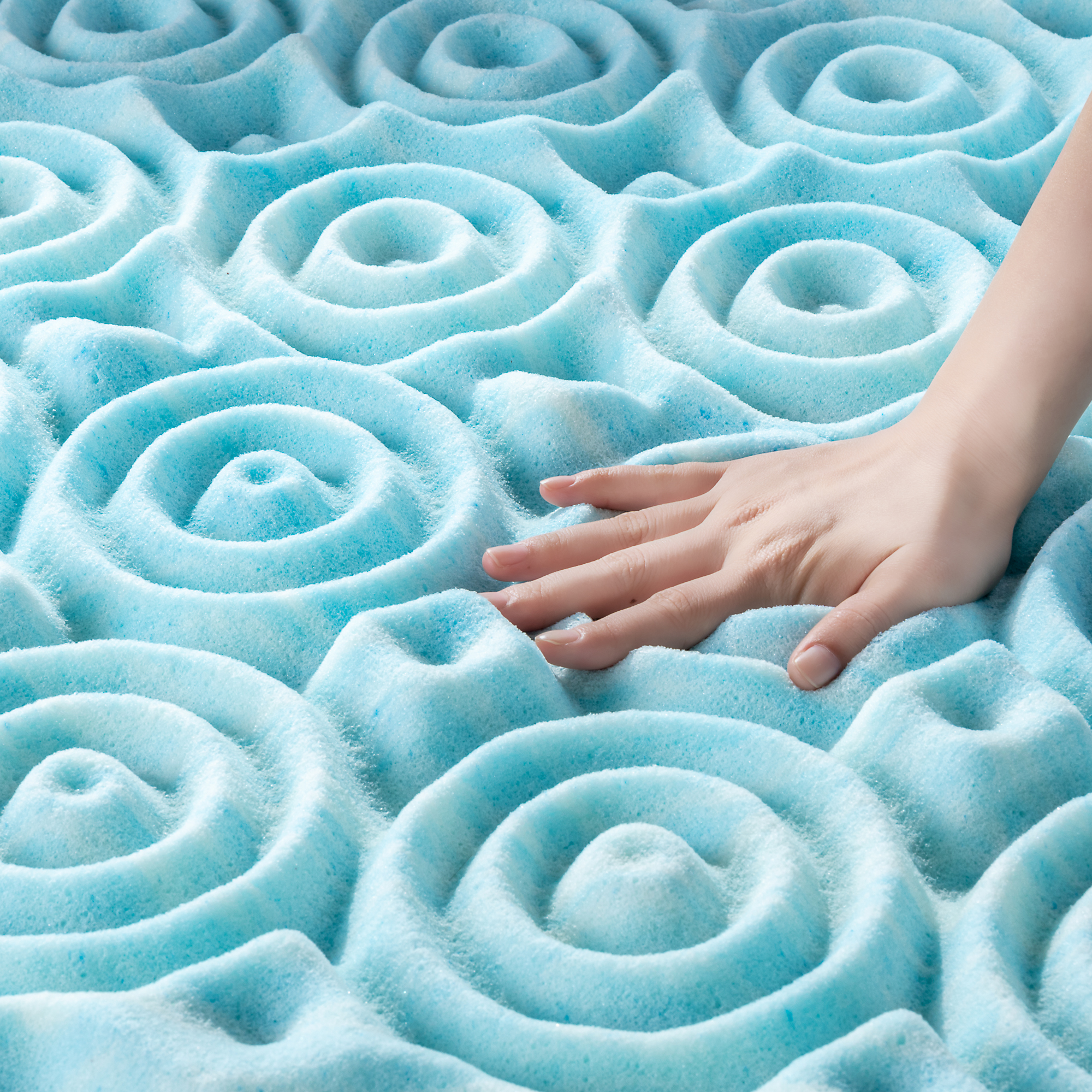 Zinus Spa Sensations Green Tea Gel Memory Foam Mattress Topper, Twin photo 5