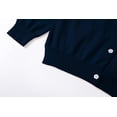thumbnail image 5 of DOPI Girls' Round Neck Cardigan Knitted Sweater With Detachable Buttons, Cotton Long Sleeved Uniform Sweater, Suitable For Girls Aged 5-14, 5 of 5