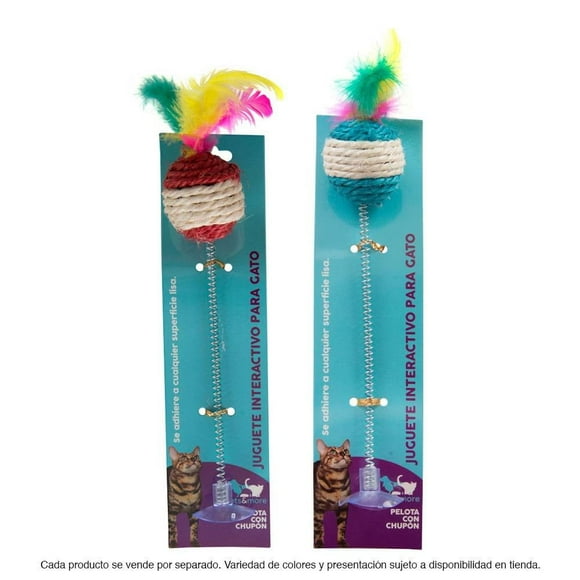 Juguete para Gato Pets & More Resorte con Chupón Varios Colores 1 pza