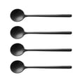 thumbnail image 5 of Uxcell 4 Pcs Durable Espresso Spoons 5.1 inch Stainless Steel Round Coffee Dessert Spoon Black, 5 of 6