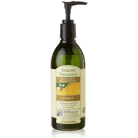 - 3 Pack - Avalon Organics Glycerin Hand Soap, Lemon 12 oz