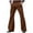 Coffee, variant on Zynviq Zipper Men Bell Bottom Flare Pants High Waist Solid Vintage Baggy Dress Pants Pants for Men Brown 2XL