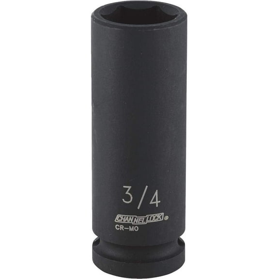 Channellock 1/2" Drive 3/4" 6-Point Deep Standard Impact Socket