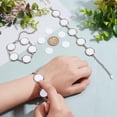 thumbnail image 2 of 4 Sets Sublimation Bracelets Heat Transfer Bracelet Round Photo Bezel Tray Sublimation Blank Adjustable Bracelet Bezel Setting with Cabochon for Christmas Bracelet Jewerly Making Wedding, 2 of 6